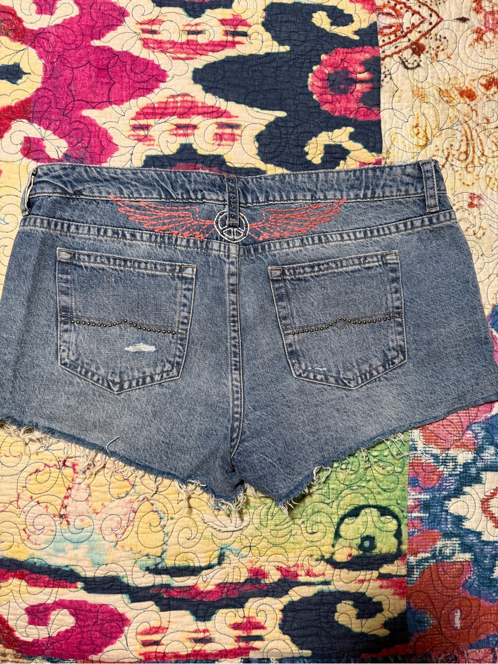 Lucky Brand Light Blue Distressed Denim Cutoff Shorts - Picture 5 of 6
